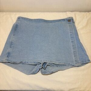 Love Tree Denim Mini Skort Large Stretch Casual Y2K Trendy
